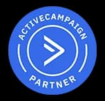 Rubix Studios and ActiveCampaign partnership badge.