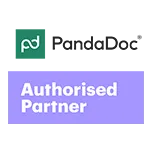 Rubix Studios and Pandadoc partnership badge.