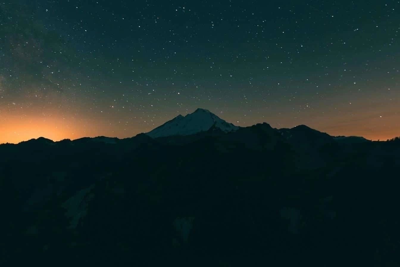 Silhouette of mountain under starry night sky representing reach, scale, and digital visibility