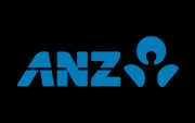 ANZ Bank brand logo. ANZ Bank brand logo.