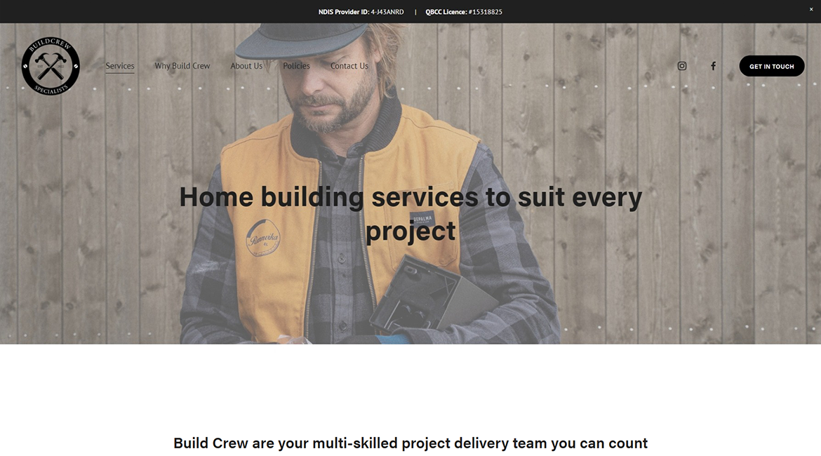 Build Crew Squarespace Design - Build Crew